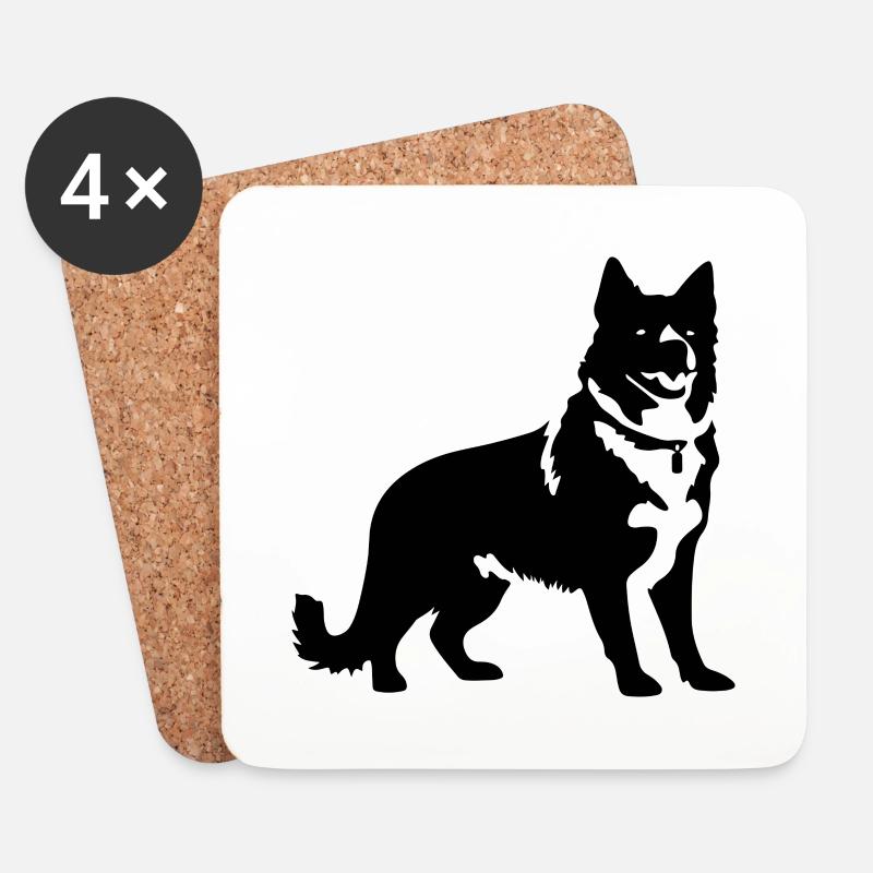 Akita Inu Hund - Untersetzer (4er-Set) - Weiß