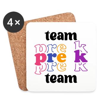 Pre-K Team - Pre Kindergarten Teacher - Coasters (set of 4) - white - Front
