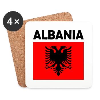 Albanien - Untersetzer (4er-Set) - Weiß - Vorne