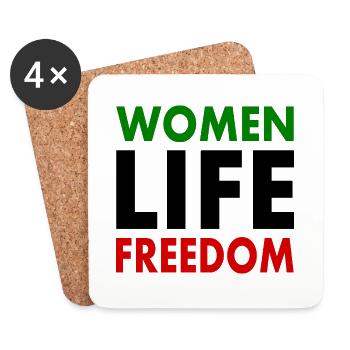 Women life freedom iran - Dessous de verre (lot de 4) - blanc - Devant