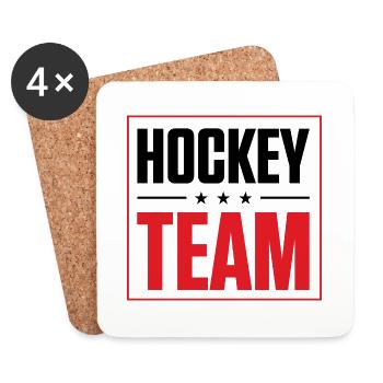 Hockey Team - Untersetzer (4er-Set) - Weiß - Vorne