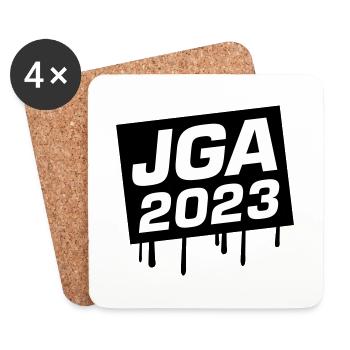 Jga 2023 Junggesellenabschied - Untersetzer (4er-Set) - Weiß - Vorne
