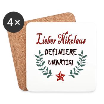 Lieber Nikolaus - Untersetzer (4er-Set) - Weiß - Vorne