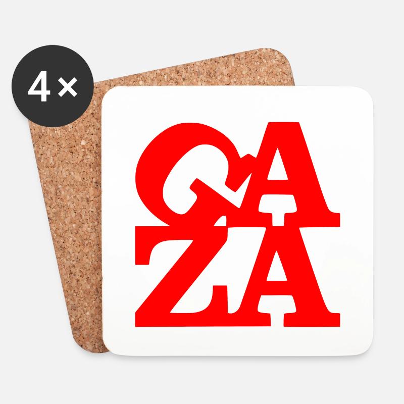 Gaza - Untersetzer (4er-Set) - Weiß