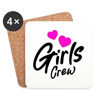 Girls Crew Herz - Untersetzer (4er-Set) - Weiß - Vorne