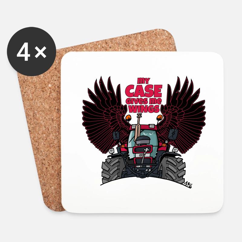 mein CASE verleiht mir Flügel - Untersetzer (4er-Set) - Weiß
