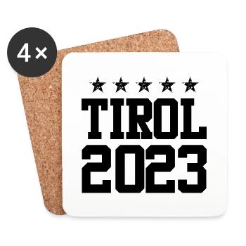 Tyrol 2023 - Dessous de verre (lot de 4) - blanc - Devant