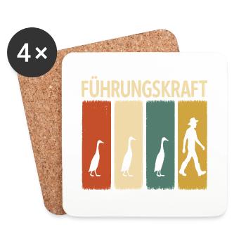 Executive Duck Duck Breeding Duck Breeding - Coasters (set of 4) - white - Front