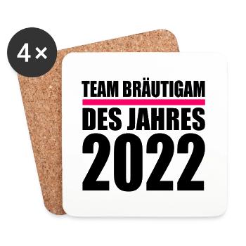 Team bräutigam - Untersetzer (4er-Set) - Weiß - Vorne