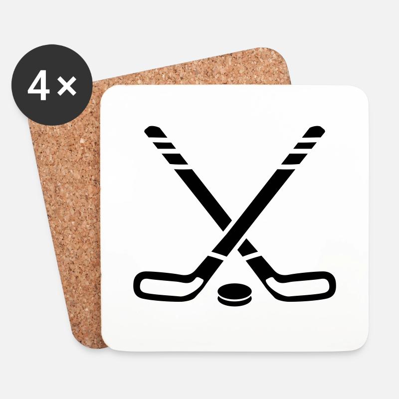 Eishockey hockeyschläger - Untersetzer (4er-Set) - Weiß
