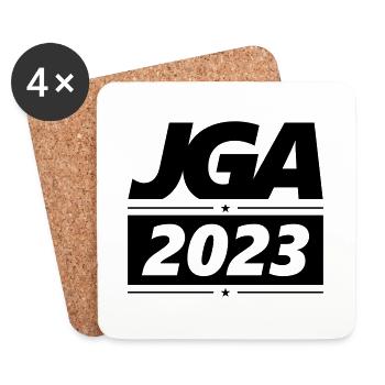 Jga 2023 Junggesellenabschied - Untersetzer (4er-Set) - Weiß - Vorne