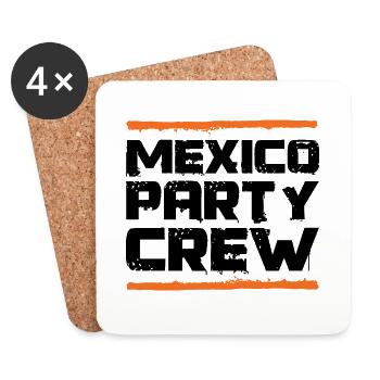 Mexico Party Crew - Coasters (set of 4) - white - Front