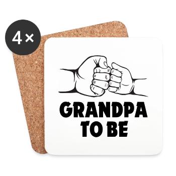 Grandpa To Be - Pregnancy Announcement - Coasters (set of 4) - white - Front