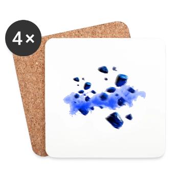 Blue Crystal Spell - Coasters (set of 4) - white - Front