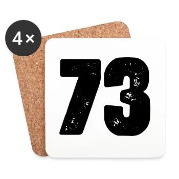 Maillot à 73 numéros - Dessous de verre (lot de 4) - blanc - Devant