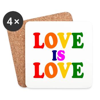 Love is love - Coasters (set of 4) - white - Front
