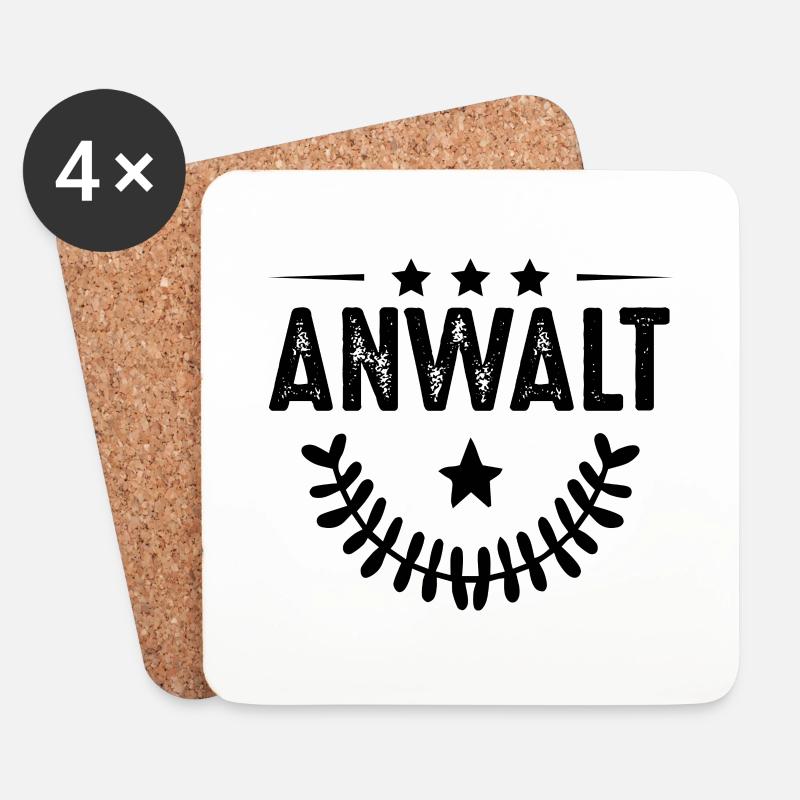 Anwalt Beruf - Untersetzer (4er-Set) - Weiß