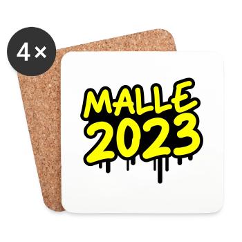 Malle 2023 - Dessous de verre (lot de 4) - blanc - Devant
