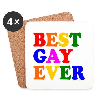 Best gay ever - Coasters (set of 4) - white - Front