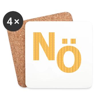 Lower Austria No, against - Coasters (set of 4) - white - Front