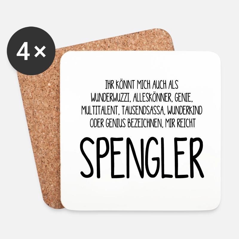 Spengler, der Tausendsassa, das Genie - Untersetzer (4er-Set) - Weiß