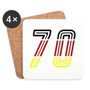 70 Zahl Symbol Germany - Untersetzer (4er-Set) - Weiß - Vorne