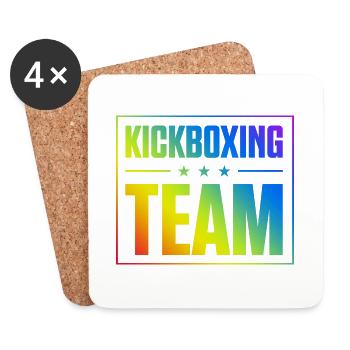Kickboxing Team - Coasters (set of 4) - white - Front
