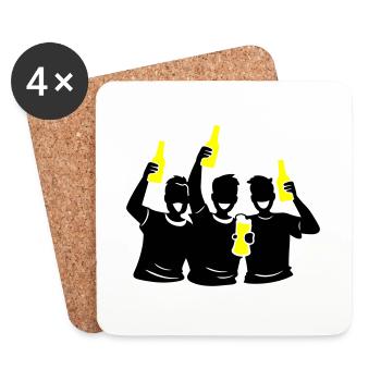 Bachelor Groom Team Bachelors - Dessous de verre (lot de 4) - blanc - Devant