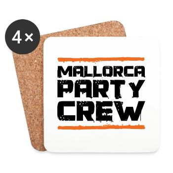 Mallorca Party Crew - Coasters (set of 4) - white - Front