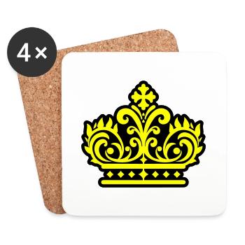 Crown Symbol - Coasters (set of 4) - white - Front