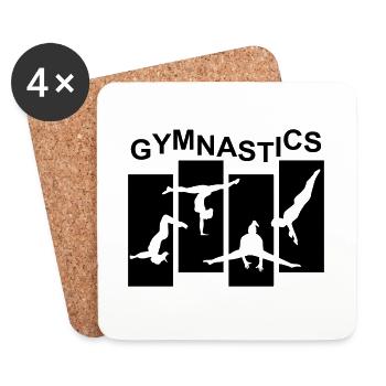 Gymnastics, Gymnast - Coasters (set of 4) - white - Front