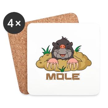 Mole - mole - Coasters (set of 4) - white - Front