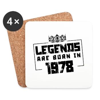 1978 legends born in - Untersetzer (4er-Set) - Weiß - Vorne