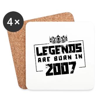 2007 legends born in - Untersetzer (4er-Set) - Weiß - Vorne