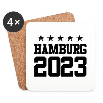 Hamburg 2023 - Coasters (set of 4) - white - Front