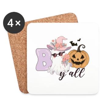 Halloween Boo y all - Coasters (set of 4) - white - Front