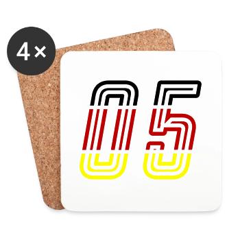 5 Zahl symbol Germany - Untersetzer (4er-Set) - Weiß - Vorne