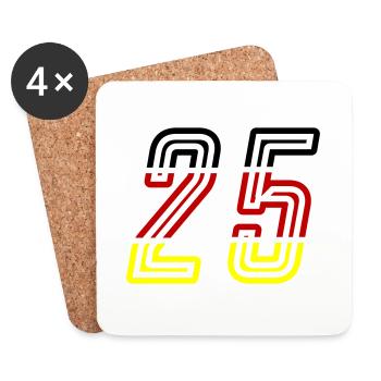 25 number symbol Germany - Coasters (set of 4) - white - Front