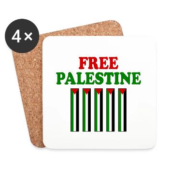 Free palestine - Coasters (set of 4) - white - Front