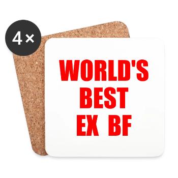worlds best ex bf - Coasters (set of 4) - white - Front
