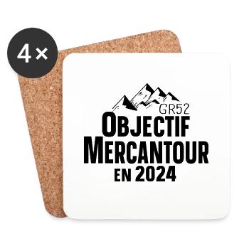 2024 Mercantour Nice Randonnée Alpes Montagne - Dessous de verre (lot de 4) - blanc - Devant