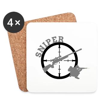 Sniper - Coasters (set of 4) - white - Front