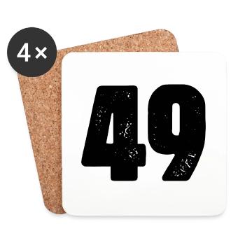 49 number jersey - Coasters (set of 4) - white - Front