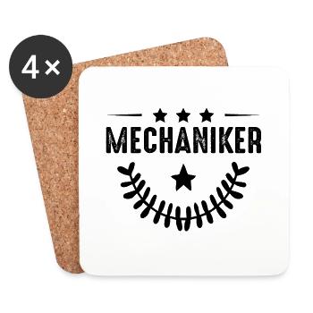 Mechaniker Beruf - Untersetzer (4er-Set) - Weiß - Vorne