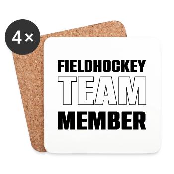 Fieldhockey Team - Untersetzer (4er-Set) - Weiß - Vorne