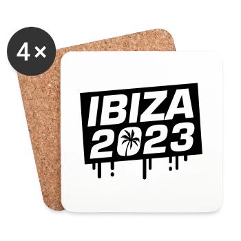 Ibiza 2023 - Untersetzer (4er-Set) - Weiß - Vorne