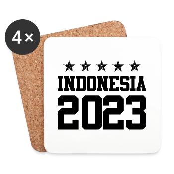 Indonesia 2023 - Coasters (set of 4) - white - Front