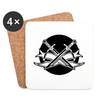 Sword Symbol - Coasters (set of 4) - white - Front