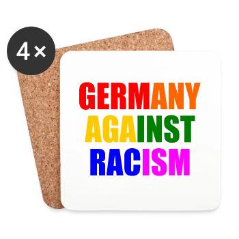 Germany against racism - Coasters (set of 4) - white - Front