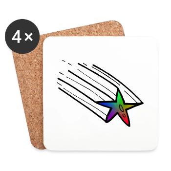 Étoile - Dessous de verre (lot de 4) - blanc - Devant
